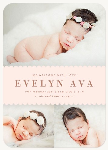 Charming Elegance Baby Announcements