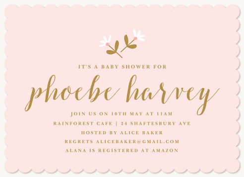 Sweet Garden Baby Shower Invites 