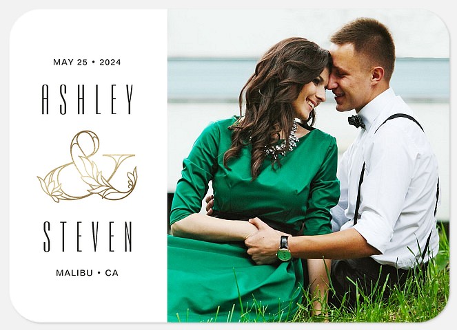 Opulent Ampersand Save the Date Photo Cards
