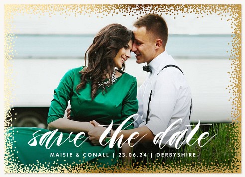 Lustrous Dots Save the Date Cards