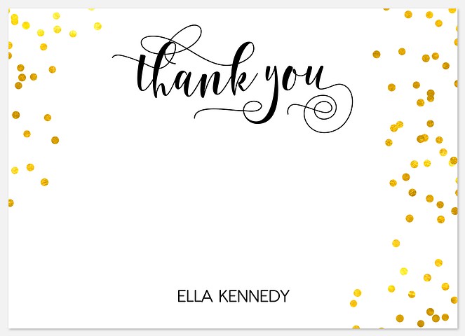 Gilded Confetti Thank You Cards 
