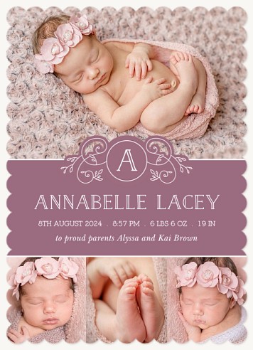 Angelic Blooms Baby Announcements