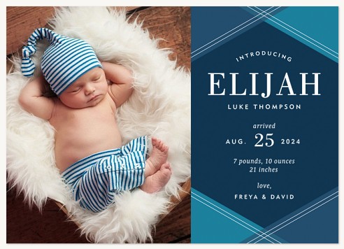 Sophisticated Ribbon Baby Announcements