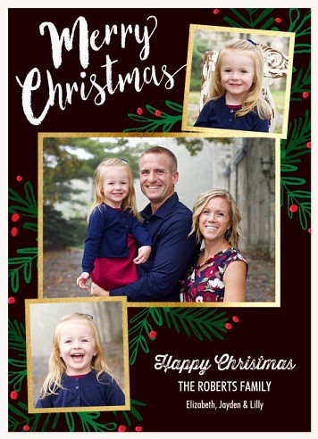 Glistening Frames Christmas Cards
