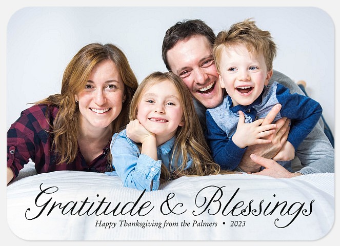 Elegant Gratitude Thanksgiving Cards