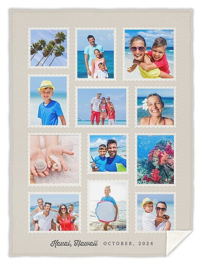 Postcard Moments Custom Blankets