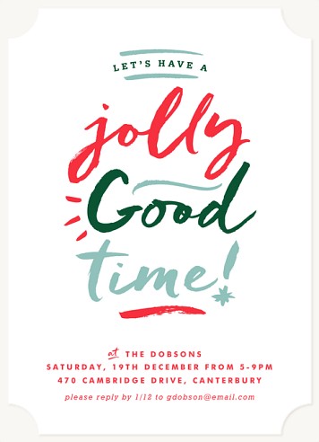 Jolly Good  Holiday Party Invitations