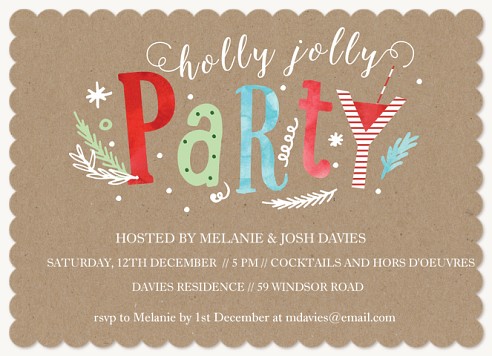 Jolly Good Time Holiday Party Invitations