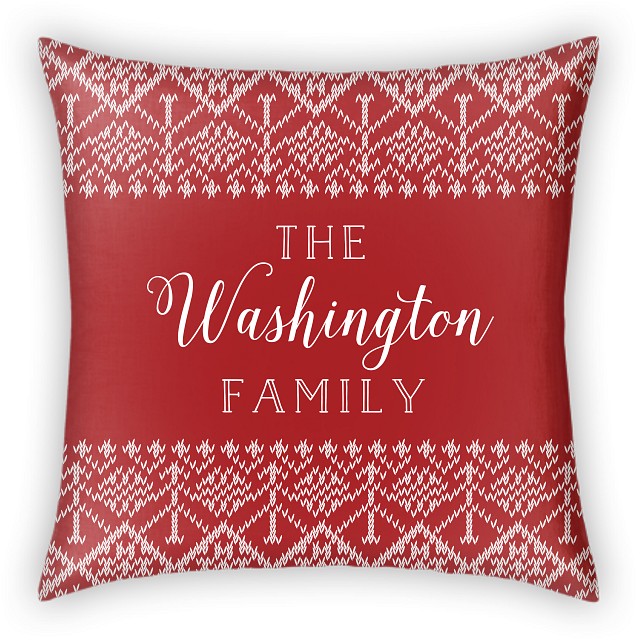 Family Knitted Custom Pillows