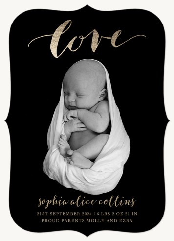 Shining with Love Baby Announcements