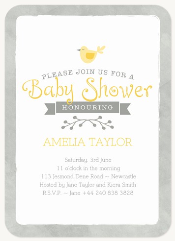 Little Bird Baby Shower Invites 