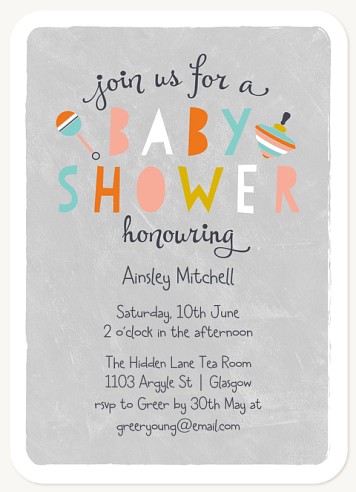 Topsy Turvy Baby Shower Invites 