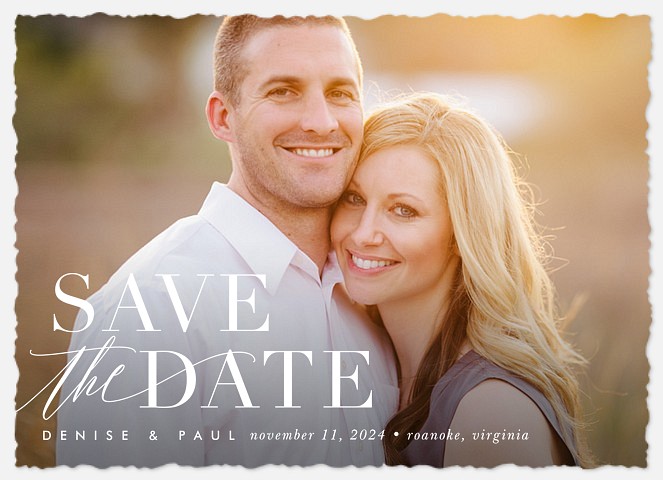 Stylish Simplicity Save the Date Photo Cards
