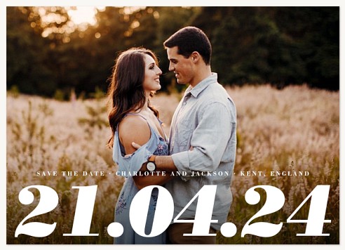Bold Date Save the Date Cards
