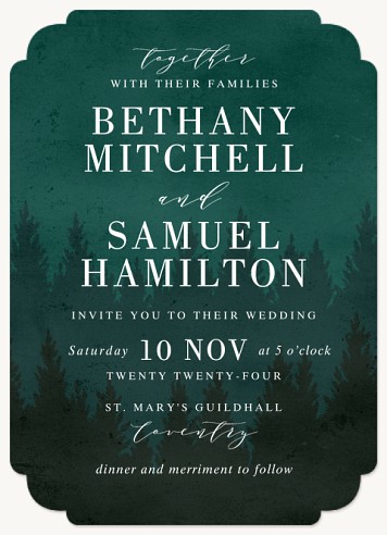 Pine Forest Wedding Invitations