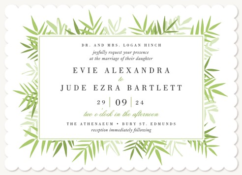 Modern Ferns Wedding Invitations