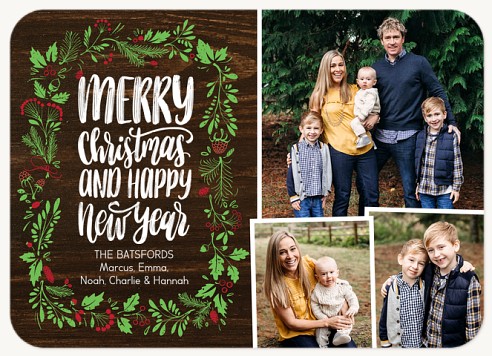 Festive Laurel Christmas Cards
