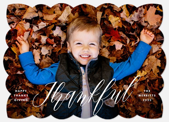 Scripted Thankful Thanksgiving Cards