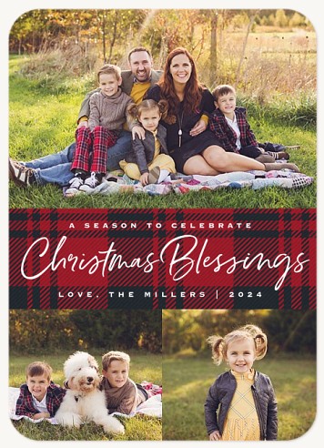 Tartan Scarf Religious Christmas Cards