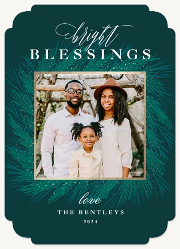 Overflowing Foliage Religious Christmas Cards