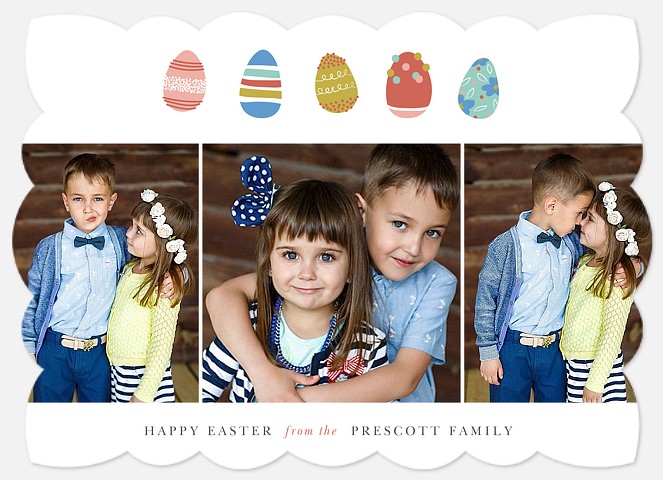 Painted Eggs Easter Photo Cards