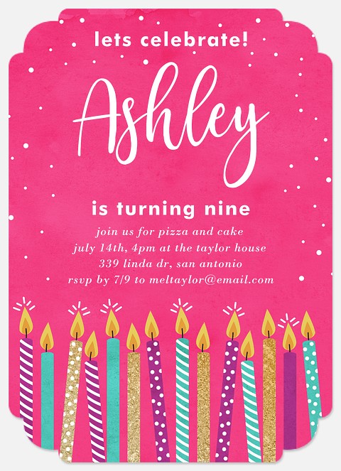 Make a Wish Kids' Birthday Invitations