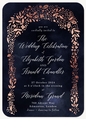 Glittering Topiary Wedding Invitations