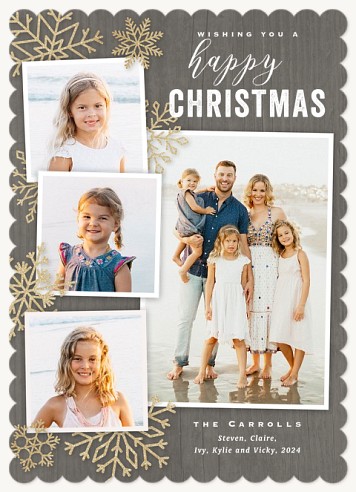 Glittered Snow Christmas Cards