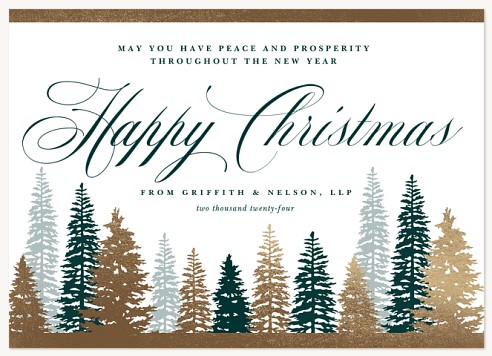 Winter Forest Christmas Cards for Business
