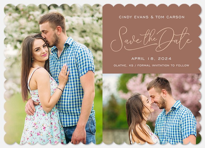 Sienna Duo Save the Date Photo Cards