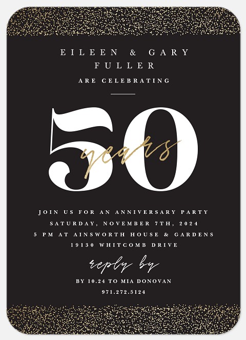 Anniversary Sparkle Anniversary Invitations