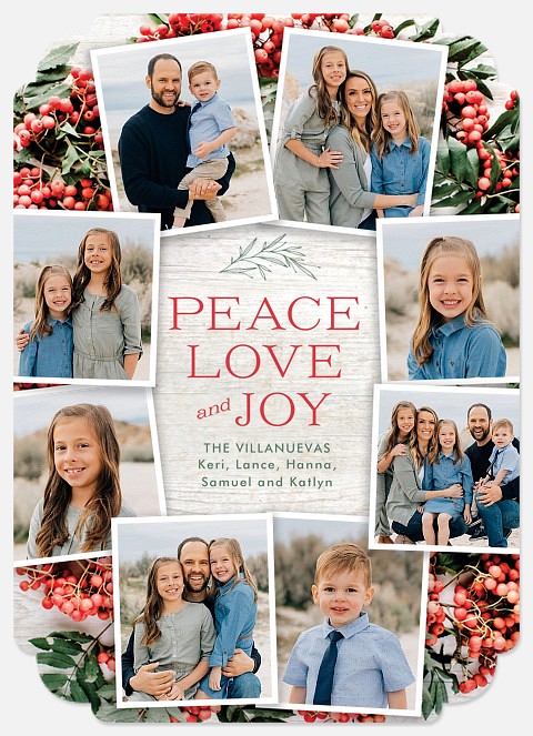 Berry Wreath Holiday Photo Cards