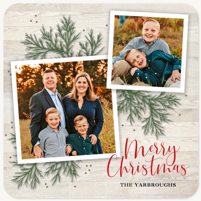 Farmhouse Greens Personalized Holiday Cards