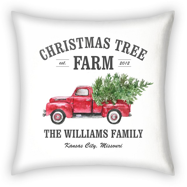 Christmas Tree Farm Custom Pillows