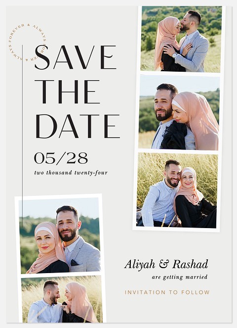 Forever Film Strips Save the Date Photo Cards