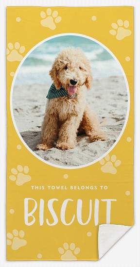 Paw Prints Custom Beach Towels