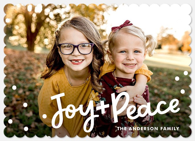 Joy + Peace Holiday Photo Cards