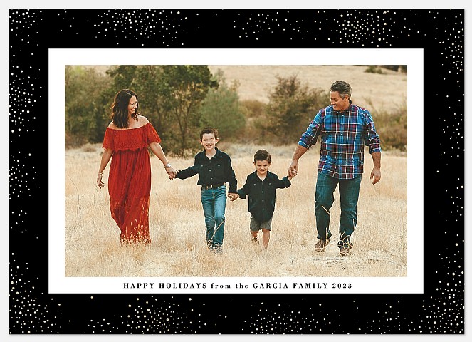 Glistening Frame Holiday Photo Cards