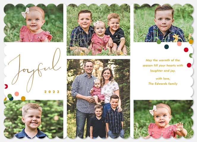 Colorful Charm Holiday Photo Cards