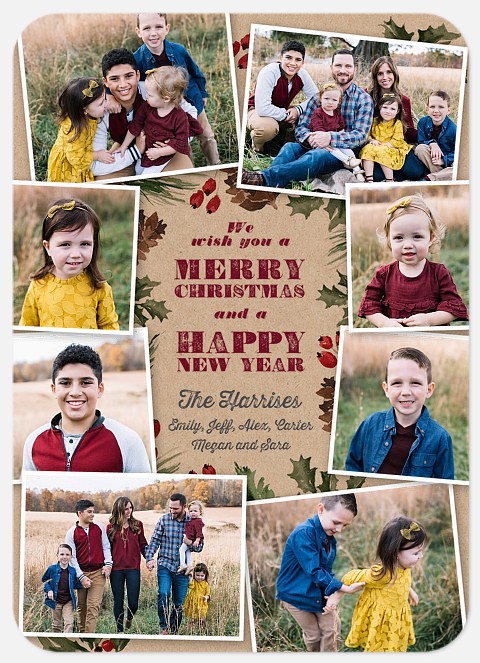 Natural Charm Holiday Photo Cards