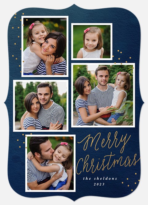 Glitzy Dots Holiday Photo Cards