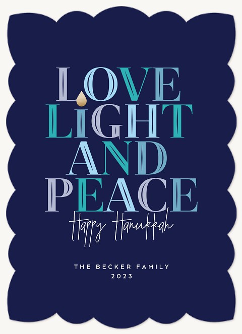 Stacked Light Hanukkah Cards