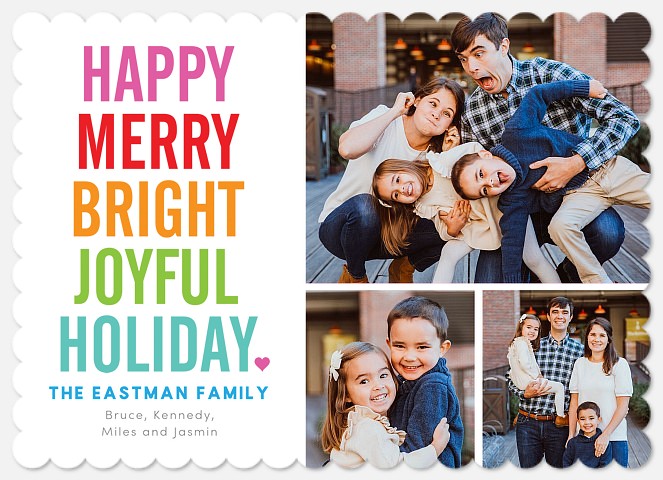 Bright Holiday Holiday Photo Cards