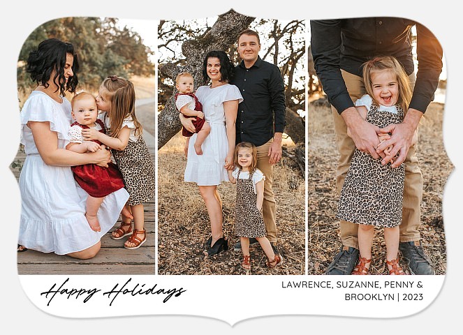 Classic Trio Holiday Photo Cards