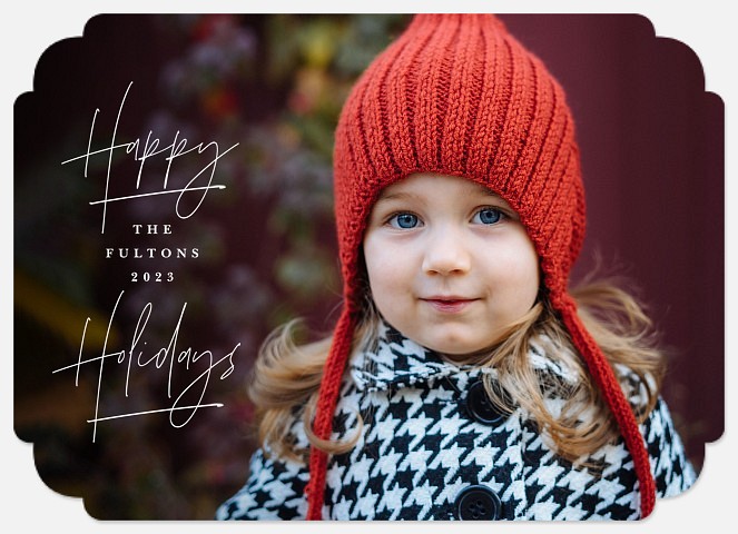 Underlined Holiday Photo Cards