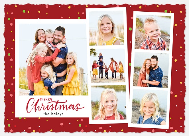 Confectionary Collage Holiday Photo Cards
