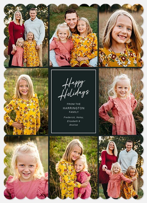 Chic Collage Holiday Photo Cards
