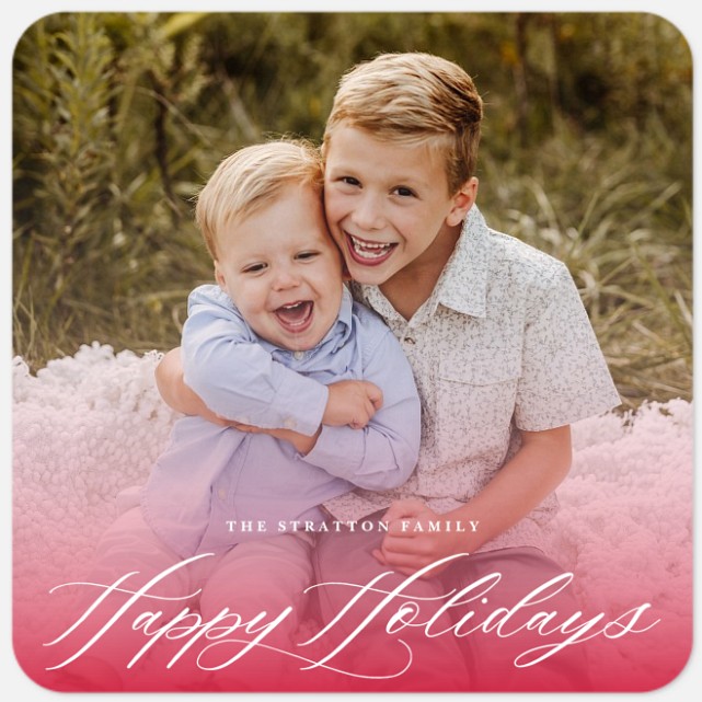 Ombre Overlay Holiday Photo Cards