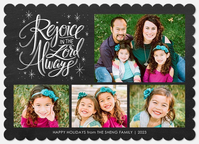 Rejoice Always Holiday Photo Cards