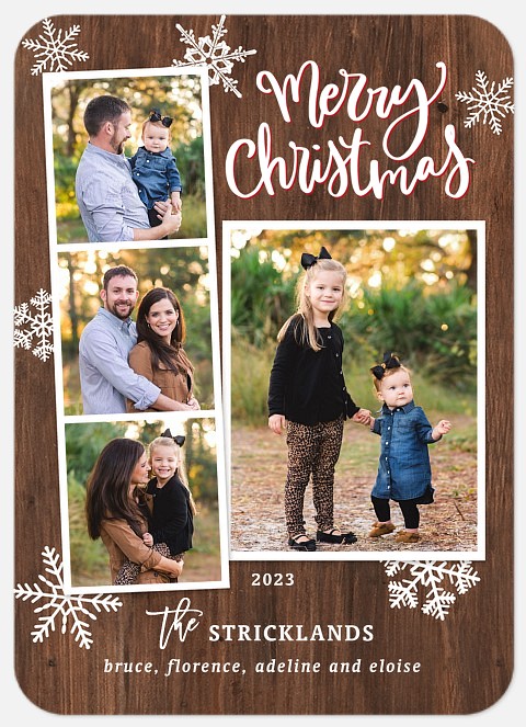 Rustic Film Strip Holiday Photo Cards